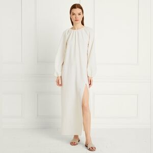 NEW Hill House The Simone Dress‎ Coconut Milk Crepe Size Large Cream White